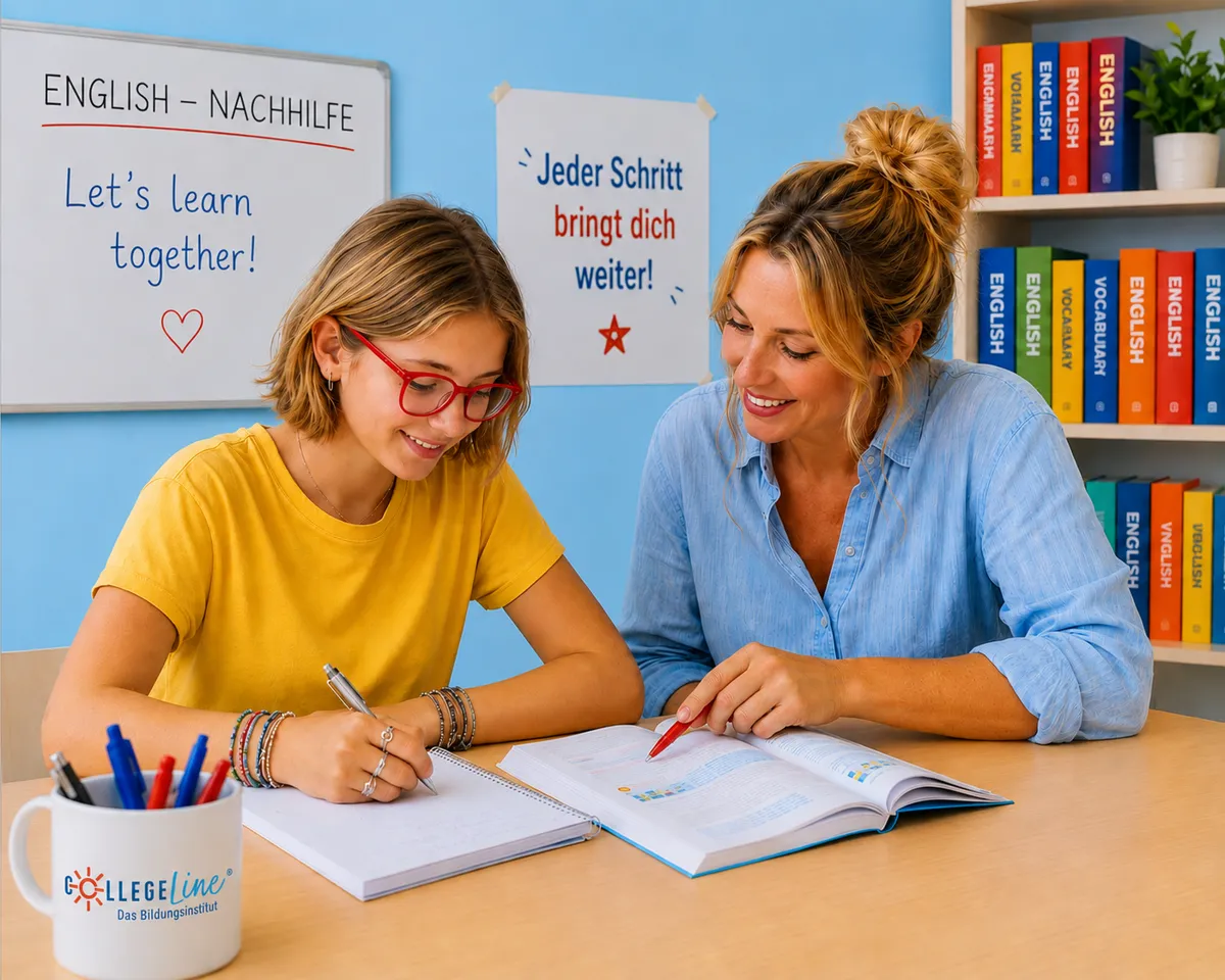 Schülerin und Lerntrainerin bei der Englisch-Nachhilfe