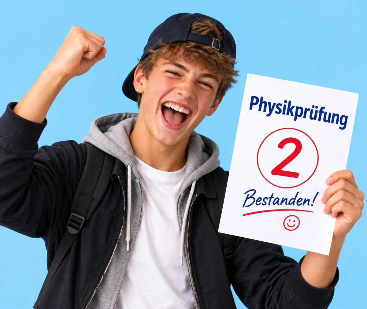 Schüler mit Physikprüfung